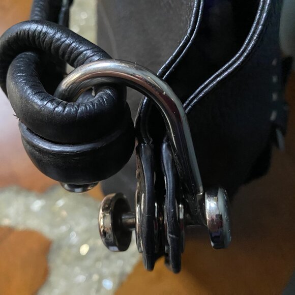 BCBGMAXAZRIA Black Hobo/Shoulder Bag in Pebbled Leather - Picture 5 of 8